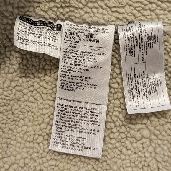 Levi's Original Sherpa Trucker Jacket medium blue size XS - Picture 12 of 15